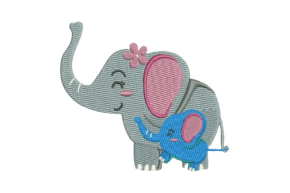 Review: Mom and Baby Elephant Embroidery Design